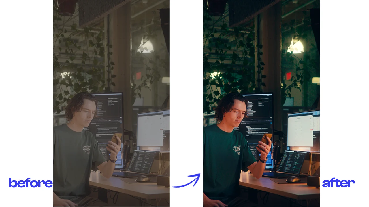 Before and after color grade example 2