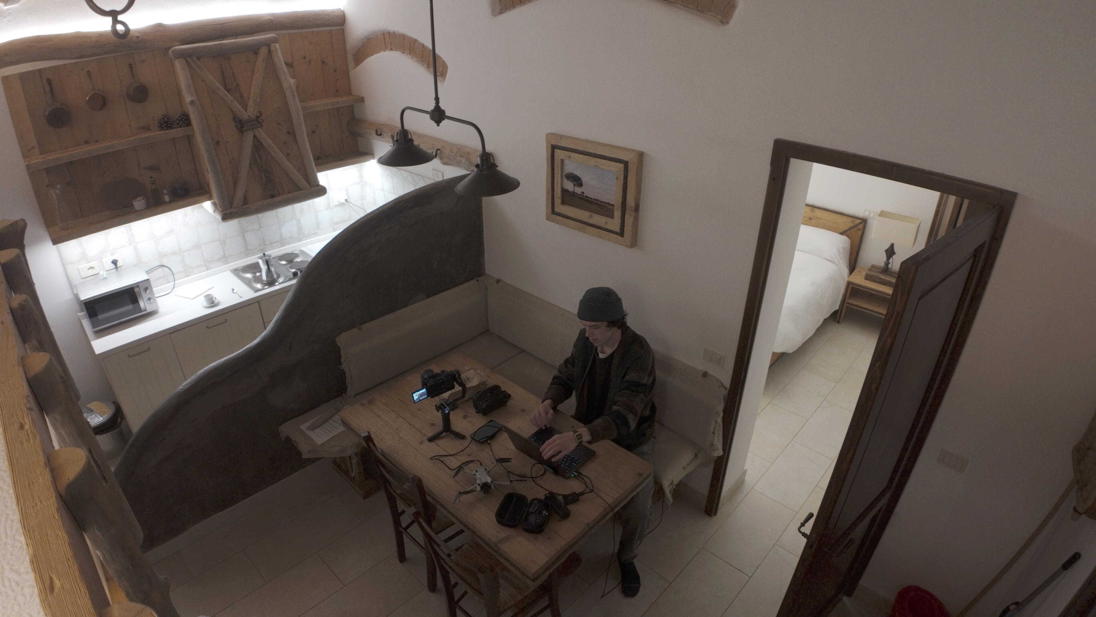 Original footage in color grade comparison 3