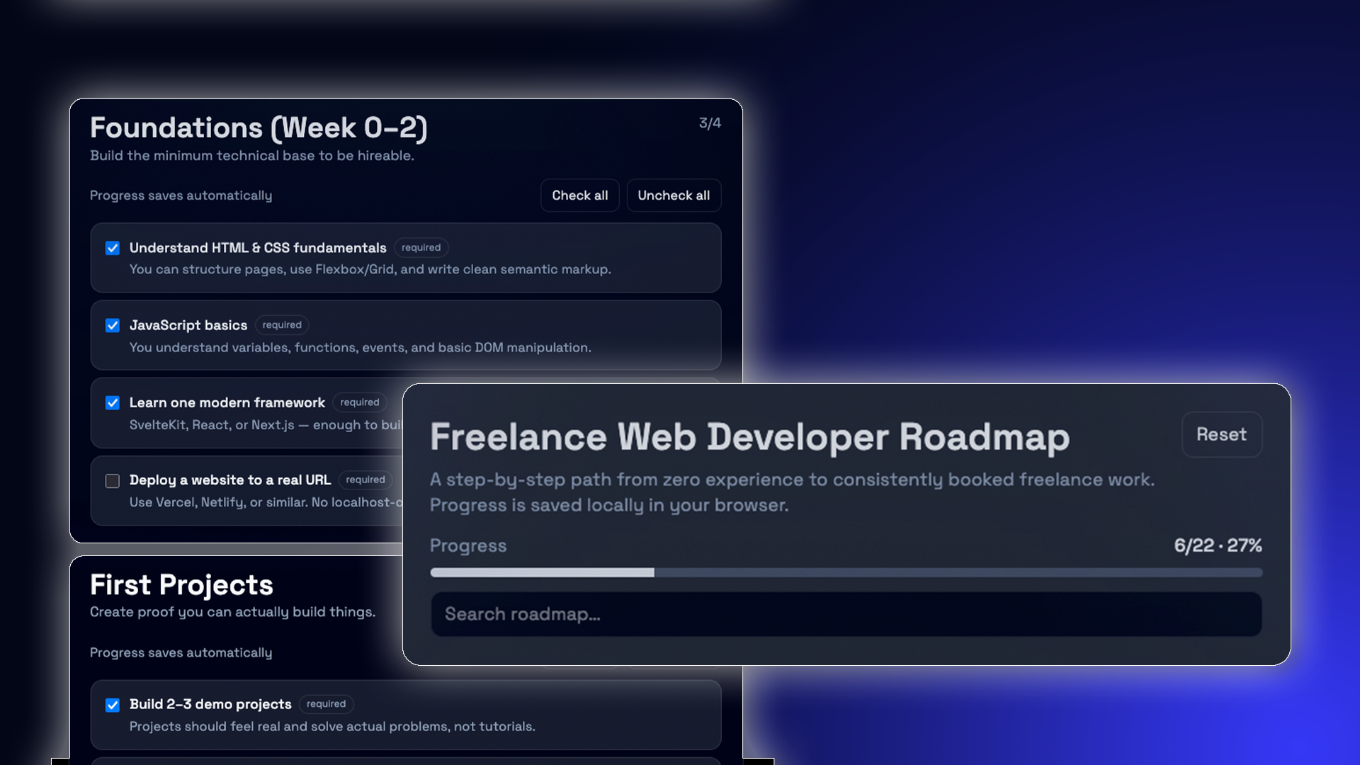 Freelance Web Developer Roadmap