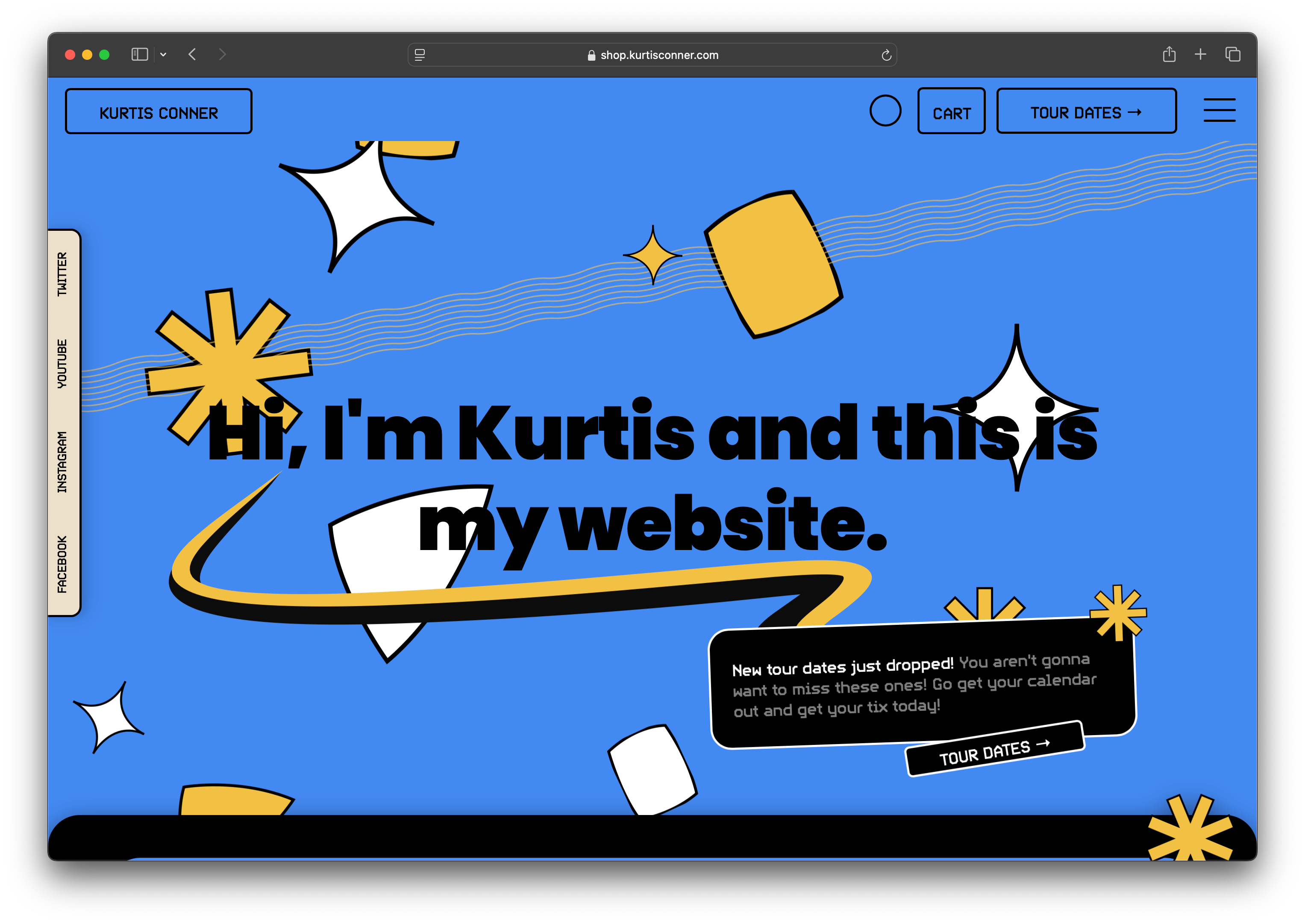 Kurtis Conner eCommerce website mockup