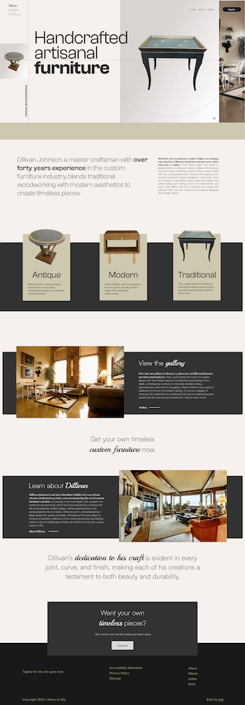 Custom-coded website package mockup