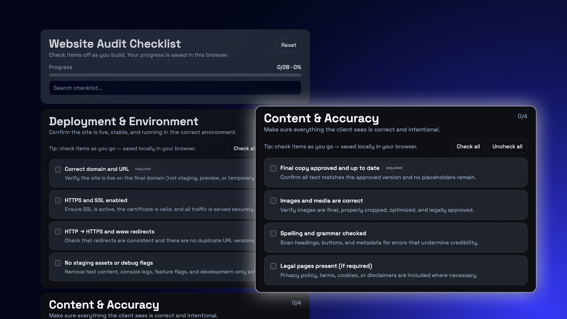 Website Audit Checklist